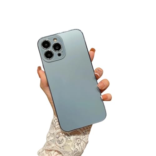 UJNHGQ Modische, schlanke, Matte Hülle für iPhone 11 12 13 14 15 16 Pro Max iPhone 15 Pro 16ProMax Glaslinsenschutzbeschichtung Stoßstangenabdeckung, Yuanfeng Blau, Für iPhone12ProMax UJNHGQ Modische, schlanke, Matte Hülle für iPhone 11 12 13 14 15 16 Pro Max iPhone 15 Pro 16ProMax Glaslinsenschutzbeschichtung Stoßstangenabdeckung, Yuanfeng Blau, Für iPhone12ProMax von UJNHGQ