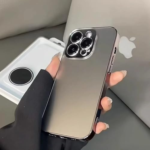UJNHGQ Modische, schlanke, Matte Hülle für iPhone 11 12 13 14 15 16 Pro Max iPhone 15 Pro 16ProMax Glaslinsenschutzbeschichtung Stoßstangenabdeckung, grau, für iPhone 13 ProMax UJNHGQ Modische, schlanke, Matte Hülle für iPhone 11 12 13 14 15 16 Pro Max iPhone 15 Pro 16ProMax Glaslinsenschutzbeschichtung Stoßstangenabdeckung, grau, für iPhone 13 ProMax von UJNHGQ