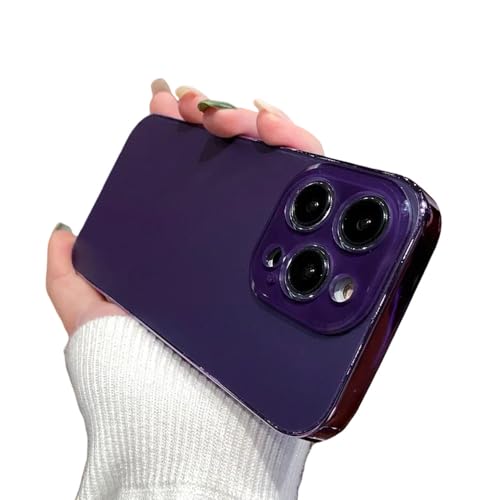 UJNHGQ Modische, schlanke, Matte Hülle für iPhone 11 12 13 14 15 16 Pro Max iPhone 15 Pro 16ProMax Glaslinsenschutzbeschichtung Stoßstangenabdeckung, lila, für iPhone 15 Pro UJNHGQ Modische, schlanke, Matte Hülle für iPhone 11 12 13 14 15 16 Pro Max iPhone 15 Pro 16ProMax Glaslinsenschutzbeschichtung Stoßstangenabdeckung, lila, für iPhone 15 Pro von UJNHGQ