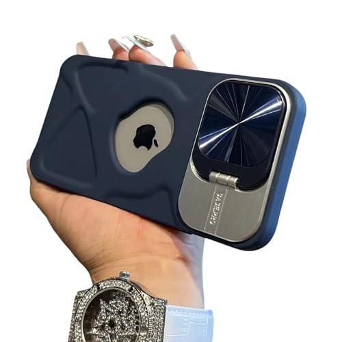 UJNHGQ Modische magnetische Hülle mit Loch für iPhone 11 12 13 14 15 16 Pro Max Plus, Linsenschutz, Klappständer, weiche Silikonhülle, blau, für iPhone 16ProMax UJNHGQ Modische magnetische Hülle mit Loch für iPhone 11 12 13 14 15 16 Pro Max Plus, Linsenschutz, Klappständer, weiche Silikonhülle, blau, für iPhone 16ProMax von UJNHGQ