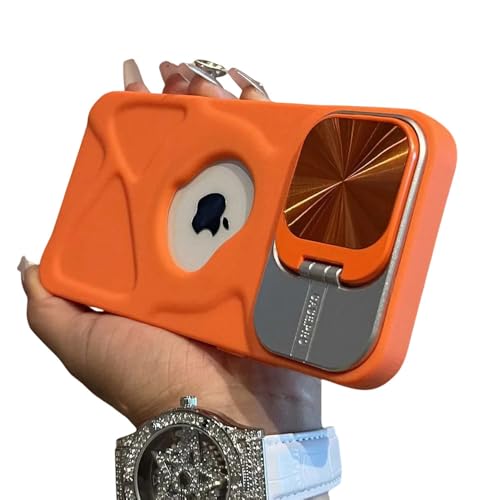 UJNHGQ Modische magnetische Hülle mit Loch für iPhone 11 12 13 14 15 16 Pro Max Plus Linsenschutz Flip Stand Silikon Soft Cover, orange, für iPhone 16ProMax UJNHGQ Modische magnetische Hülle mit Loch für iPhone 11 12 13 14 15 16 Pro Max Plus Linsenschutz Flip Stand Silikon Soft Cover, orange, für iPhone 16ProMax von UJNHGQ