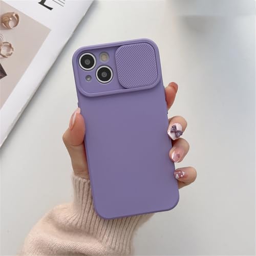 UJNHGQ Slide Camera Protection Candy Color Weiche Silikon-Telefonhülle für iPhone 16 15 14 13 12 11 Pro XS Max X XR 7 8 Plus Bumper Cover, Lila, Für iPhone 15Plus UJNHGQ Slide Camera Protection Candy Color Weiche Silikon-Telefonhülle für iPhone 16 15 14 13 12 11 Pro XS Max X XR 7 8 Plus Bumper Cover, Lila, Für iPhone 15Plus von UJNHGQ