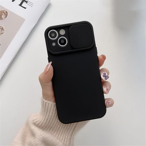 UJNHGQ Slide Camera Protection Candy Color Weiche Silikon-Telefonhülle für iPhone 16 15 14 13 12 11 Pro XS Max X XR 7 8 Plus Bumper Cover, Schwarz, für iPhone 13mini UJNHGQ Slide Camera Protection Candy Color Weiche Silikon-Telefonhülle für iPhone 16 15 14 13 12 11 Pro XS Max X XR 7 8 Plus Bumper Cover, Schwarz, für iPhone 13mini von UJNHGQ