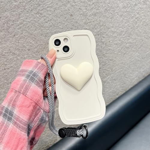 UJNHGQ Süße Silikonhülle mit einziehbarem Riemen in Bonbonfarbe und Herzform für iPhone 15 14 13 12 11 Pro Max Plus X XS XR Cover, Beige, für iPhone 13 Pro UJNHGQ Süße Silikonhülle mit einziehbarem Riemen in Bonbonfarbe und Herzform für iPhone 15 14 13 12 11 Pro Max Plus X XS XR Cover, Beige, für iPhone 13 Pro von UJNHGQ