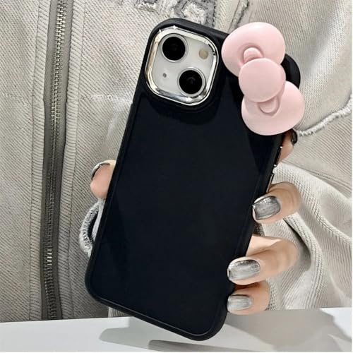 UJNHGQ Süße rosa Bowknot-Handyhülle aus weichem Silikon für iPhone 15 14 13 12 11 Pro Max X XR, einfarbig, stoßfeste Hülle, Schwarz, für iPhone 12 UJNHGQ Süße rosa Bowknot-Handyhülle aus weichem Silikon für iPhone 15 14 13 12 11 Pro Max X XR, einfarbig, stoßfeste Hülle, Schwarz, für iPhone 12 von UJNHGQ