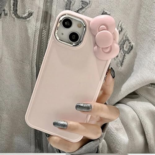 UJNHGQ Süße rosa Bowknot-Handyhülle aus weichem Silikon für iPhone 15 14 13 12 11 Pro Max X XR, einfarbig, stoßfeste Hülle, rosa, für iPhone 14plus UJNHGQ Süße rosa Bowknot-Handyhülle aus weichem Silikon für iPhone 15 14 13 12 11 Pro Max X XR, einfarbig, stoßfeste Hülle, rosa, für iPhone 14plus von UJNHGQ