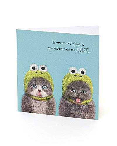 Geburtstagskarte für Schwester, lustig, Geschenkidee für Ihre Mutter – Geburtstagsgeschenk für Sie – Geschenke für Mama – lustige Katze Geburtstagskarte – lustiges Katzengeschenk von UK Greetings