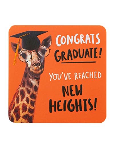 UK Greetings Abschlusskarte für Sie/Ihn/Freund, mit Umschlag, lustiges Giraffen-Design von UK Greetings