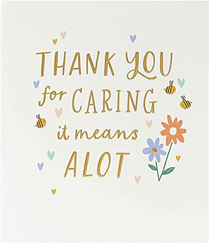 UK Greetings Dankeskarte für ihn/sie/Freund – Blumendesign, weiß, 159 x 184 mm von UK Greetings