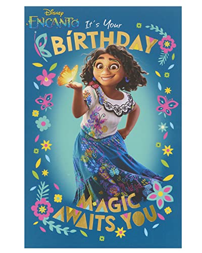 UK Greetings Disney Encanto It's Your Birthday Karte – Geburtstagskarte für Sie – Kindergeburtstagskarte, 745599-0-1, mehrfarbig von UK Greetings