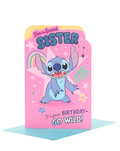 UK Greetings Disney Geburtstagskarte für Schwester – Stich-Design von UK Greetings