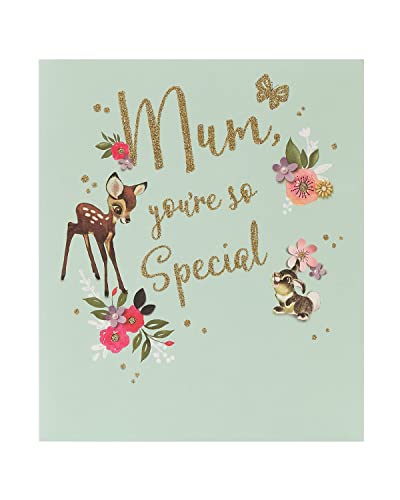 UK Greetings Disney Muttertagskarte mit Umschlag – Bambi-Design von UK Greetings