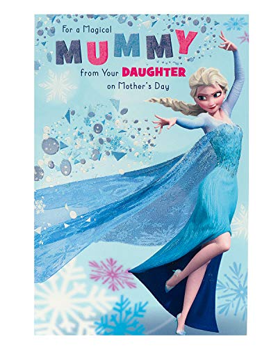 UK Greetings Disney Muttertagskarte mit Umschlag – Frozen Design, Blau von UK Greetings