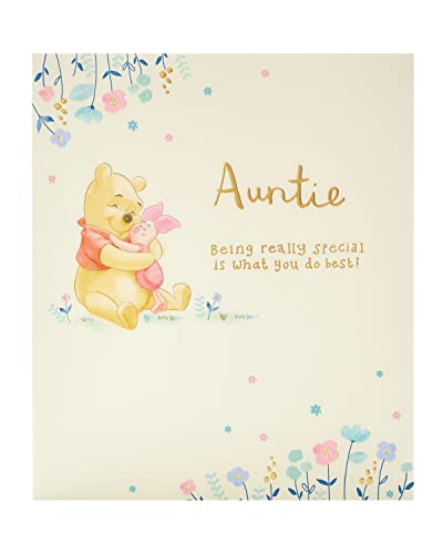 UK Greetings Disney Pooh Bear Special Auntie Geburtstagskarte Niedliche Grußkarte 664624 von UK Greetings