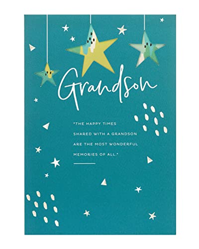 UK Greetings Geburtstagskarte für Enkelsohn, 149 x 229 mm, Grün von UK Greetings