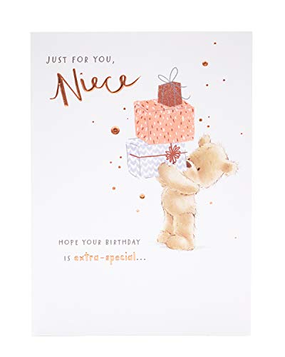 UK Greetings Geburtstagskarte für Nichte – Geburtstagskarte für Sie – niedliche Geburtstagskarte – Teddybär Geburtstagskarte von UK Greetings