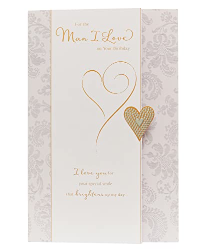 UK Greetings Geburtstagskarte für Partner – Man I Love Design, 165 x 254 mm von UK Greetings