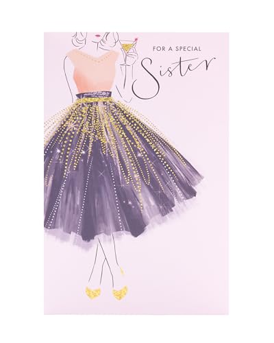 UK Greetings Geburtstagskarte für Schwester – hübsches Kleid-Design – Thinking of You-Serie UK Greetings Geburtstagskarte für Schwester – hübsches Kleid-Design – Thinking of You-Serie von UK Greetings