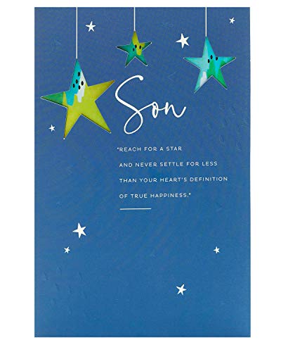 UK Greetings Geburtstagskarte für Sohn – blaues Design von UK Greetings
