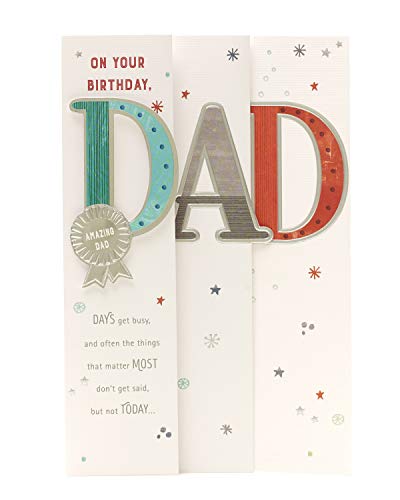 UK Greetings Geburtstagskarte für Väter – Geburtstagskarte für Ihn – ausklappbares Design Geburtstagskarte von UK Greetings