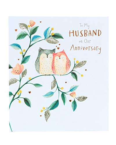 UK Greetings Grußkarte mit Aufschrift To My Husband On Our Anniversary, foliert von UK Greetings