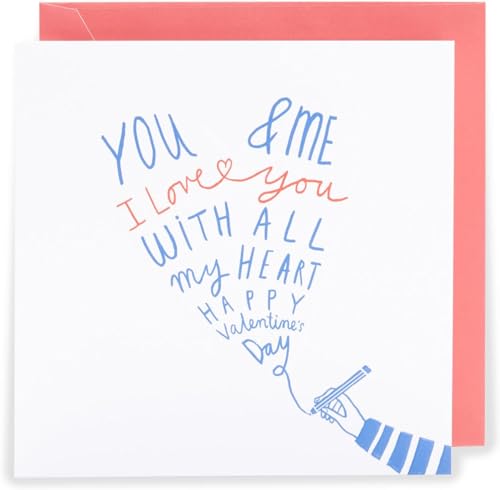 UK Greetings Kindred – Love You With All My Heart Note – Valentinstagskarte von UK Greetings