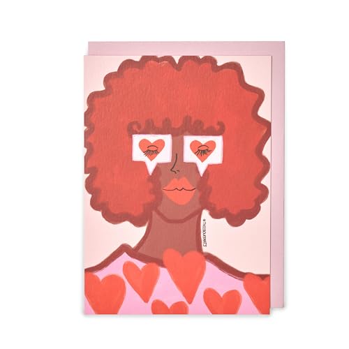 UK Greetings Kindred X Kendra Dandy – Heart Eye Girl – Valentinstagskarte von UK Greetings