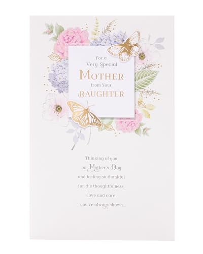 UK Greetings Muttertagskarte für Mutter von Ihrer Tochter, sentimentales Design von UK Greetings