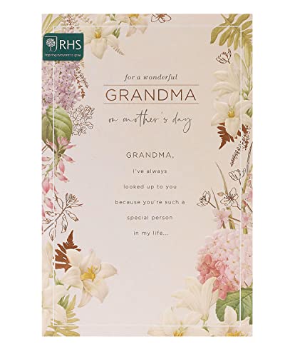 UK Greetings Muttertagskarte für Oma mit Umschlag – Blumendesign von UK Greetings