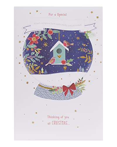 UK Greetings Sister & ... 648032 Weihnachtskarte mit Beschriftungen zum Aufkleben von UK Greetings