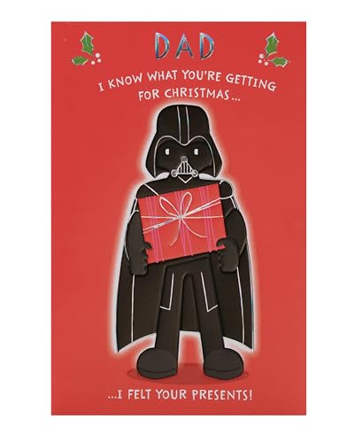 UK Greetings Star Wars Weihnachtskarte für Papa – Darth Vader Design von UK Greetings