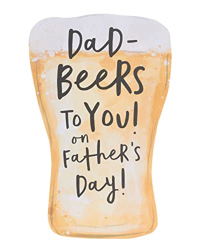 UK Greetings Vatertagskarte für Papa mit Umschlag – Bierform-Design von UK Greetings