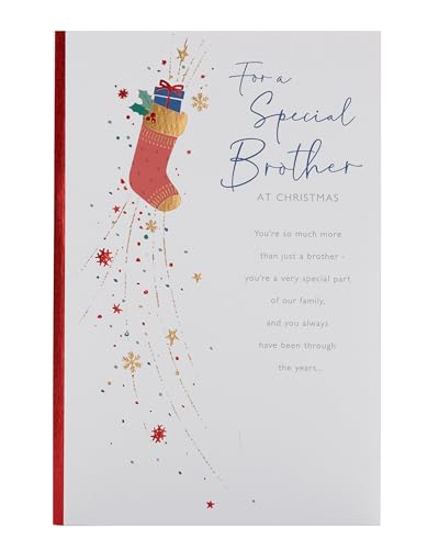UK Greetings Weihnachtskarte für Bruder, sentimentales Design von UK Greetings