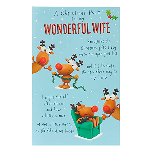 UK Greetings Weihnachtskarte für Frau – lustiges Design von UK Greetings