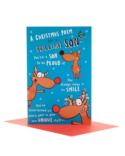 UK Greetings Weihnachtskarte für Sohn, Weihnachtskarte für Sohn, lustige Weihnachtskarte für Sohn, Weihnachtskarte für ihn UK Greetings Weihnachtskarte für Sohn, Weihnachtskarte für Sohn, lustige Weihnachtskarte für Sohn, Weihnachtskarte für ihn von UK Greetings