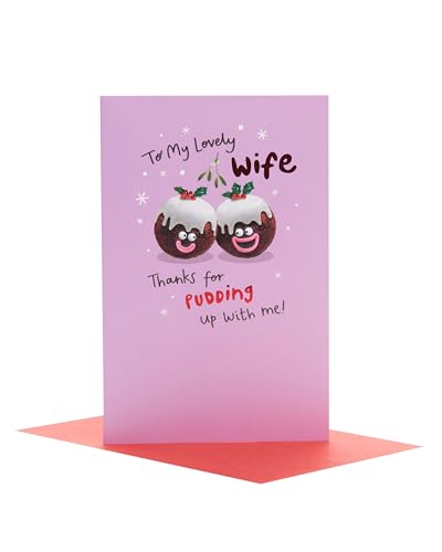 UK Greetings Weihnachtskarte für die Frau – lustiges Pudding-Design UK Greetings Weihnachtskarte für die Frau – lustiges Pudding-Design von UK Greetings