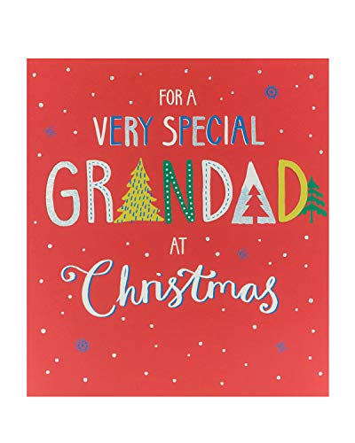 Weihnachtskarte für Großvater – Weihnachtskarte für Großvater – festlicher Schriftzug Design von UK Greetings