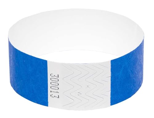 1000 x Tyvek Armbänder Wasserdicht Reißfeste Event Armbänder für Partys, Events, Festivals, Crowd Management (Blau, 25 mm (1 Zoll)) von UK Wristbands