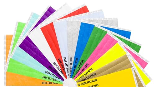 1000 x Tyvek Armbänder Wasserdicht Reißfeste Event Armbänder für Partys, Events, Festivals, Crowd Management (gemischt, 19 mm (3/4 Zoll) von UK Wristbands