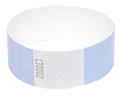 50 x Tyvek Armbänder Wasserdicht Reißfeste Event Armbänder für Partys, Events, Festivals, Crowd Management (Himmelblau, 25 mm (1 Zoll)) von UK Wristbands