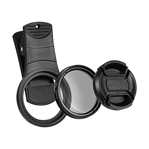 Kompatibel für 13/12/11 Smartphones Phone Polarizer Objektiv: 37 Mm CPL Polarisation Objektivfilter Tragbarer Clip- Auf Cpl- Telefonlinsen mit Linsenabdeckung Und Speicherhülle von UKCOCO