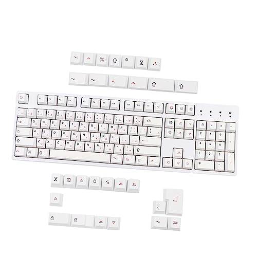 UKCOCO 1 Satz Tastenkappe Kappen Für Mechanische Tastaturen Tastaturschutz Tastatur-dekor Computer Tastatur Tastaturmechanik Benutzerdefinierte Tastatur Sublimation Pbt Weiß Tastaturkappe von UKCOCO