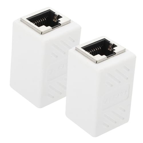 UKCOCO 10 STK Rj45-netzwerkkabelanschluss Ethernet Kabel Ethernet-Adapter-Starter Cat-5-anschluss WLAN-Repeater Ethernet-anschluss Koppler Weiß Kabellos Verlängerungskabel Zinklegierung von UKCOCO