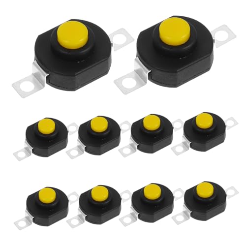 UKCOCO 10 Stück Kleiner Druckknopfschalter, Selbstsichernd, Mikroverriegelung, Ein/aus, Ersatz Für Taschenlampe, Led-lampe, Netzschalter, Reparaturzubehör UKCOCO 10 Stück Kleiner Druckknopfschalter, Selbstsichernd, Mikroverriegelung, Ein/aus, Ersatz Für Taschenlampe, Led-lampe, Netzschalter, Reparaturzubehör von UKCOCO