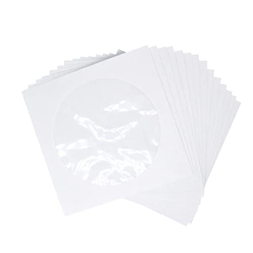 UKCOCO 100 STK Aufbewahrungstasche klassisch CD Geldbörse Packsack Weiß von UKCOCO