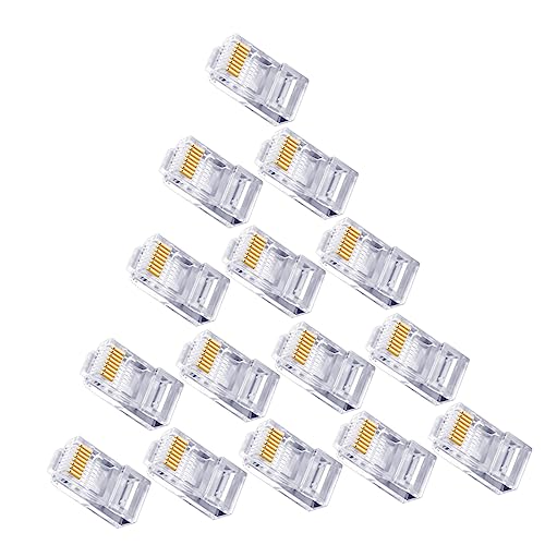 UKCOCO 100Stücke Netzwerkstecker für Cat Netzwerkkabel Ethernet Kabelanschlüsse Einfache Installation Hohe Zuverlässigkeit Kompatibel mit PC Laptop Router von UKCOCO