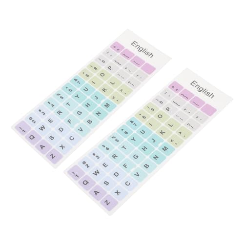 UKCOCO 2 Blätter Tastaturaufkleber Stilvoll Ö Planke Tastenkappe Klare Tastatur Laptop -Aufkleber Bunt Vinyl Klaviatur Schlüsselkaps Weiß Tastatur Aufkleber Abs von UKCOCO
