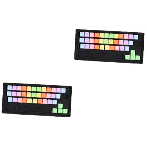 UKCOCO 2 Sätze Tastenkappe Pudding Keycaps Keyset Ornament-sets Tastatur-dekor Beleuchtete Tastatur Farbige Tastatur Computertastaturen Tastatur Bunt Computer Tastatur Haushalt Schalter von UKCOCO