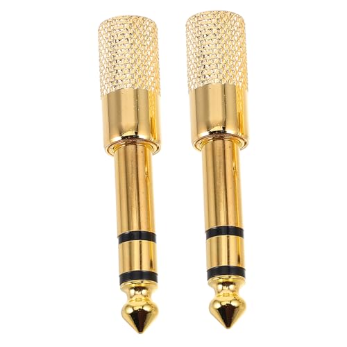 UKCOCO 2 Stück Audio-Adapter Stecker-auf-Buchse-Adapter Mikrofonleitungsadapter Mikrofon-Klinkenadapter Kopfhöreradapter Mikrofonanschlüsse Audio-Klinkenadapter Zinklegierung Golden UKCOCO 2 Stück Audio-Adapter Stecker-auf-Buchse-Adapter Mikrofonleitungsadapter Mikrofon-Klinkenadapter Kopfhöreradapter Mikrofonanschlüsse Audio-Klinkenadapter Zinklegierung Golden von UKCOCO