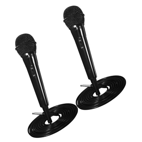 UKCOCO 2 Stück Kabelgebundenes Mikrofon Mikrofonsystem Handmikrofon Mit Kabel Mikrofon Für Gesangssingen -mikrofon Partyverstärker Im Freien Black Plastik UKCOCO 2 Stück Kabelgebundenes Mikrofon Mikrofonsystem Handmikrofon Mit Kabel Mikrofon Für Gesangssingen -mikrofon Partyverstärker Im Freien Black Plastik von UKCOCO